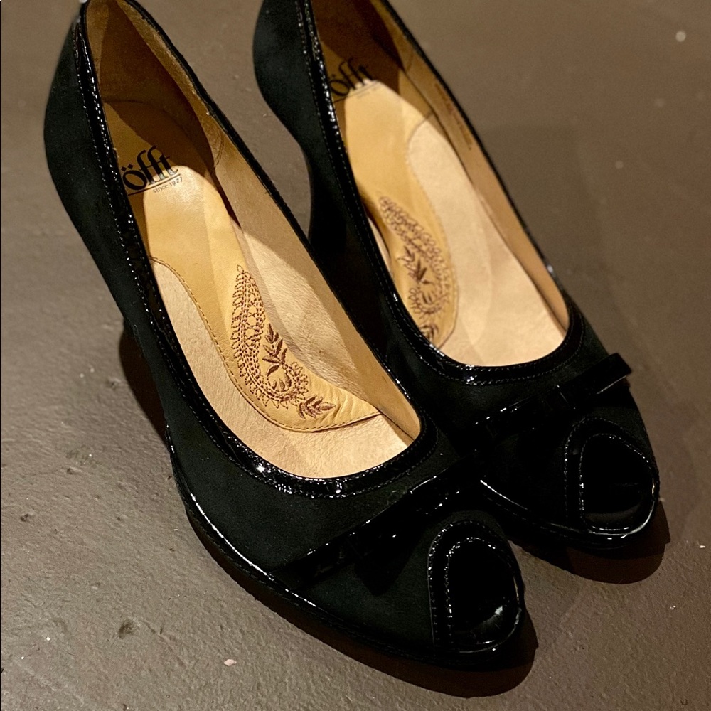 Sofft Size 9 Black Pumps Heel Shoes Faux Suede - Picture 4 of 5